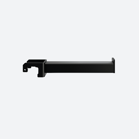 Product image (Abhängearm für Tragstange – Front arm for hanging rail)