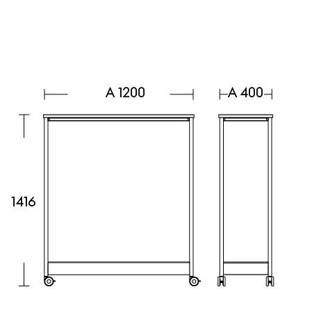 Dibujo técnico (Estantería básica M – sin electrificar)