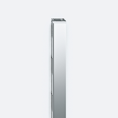Product image (Beam profile for gondolas – for glass panel, attachment from 
the rear)