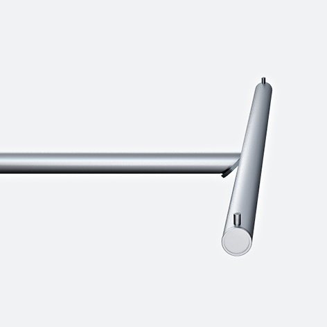 Product image (Hanging rail Ø 25 mm, 600 mm – T arm)