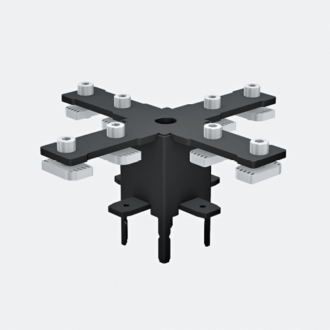 Imagen del producto (Conector X – para 4 rieles de techo)
