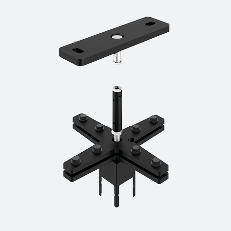 Product image (X connector – for 4 ceiling rails)