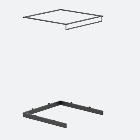 Imagen del producto (Kit de marco de unión – para cabina de probador, eje 1200 mm)