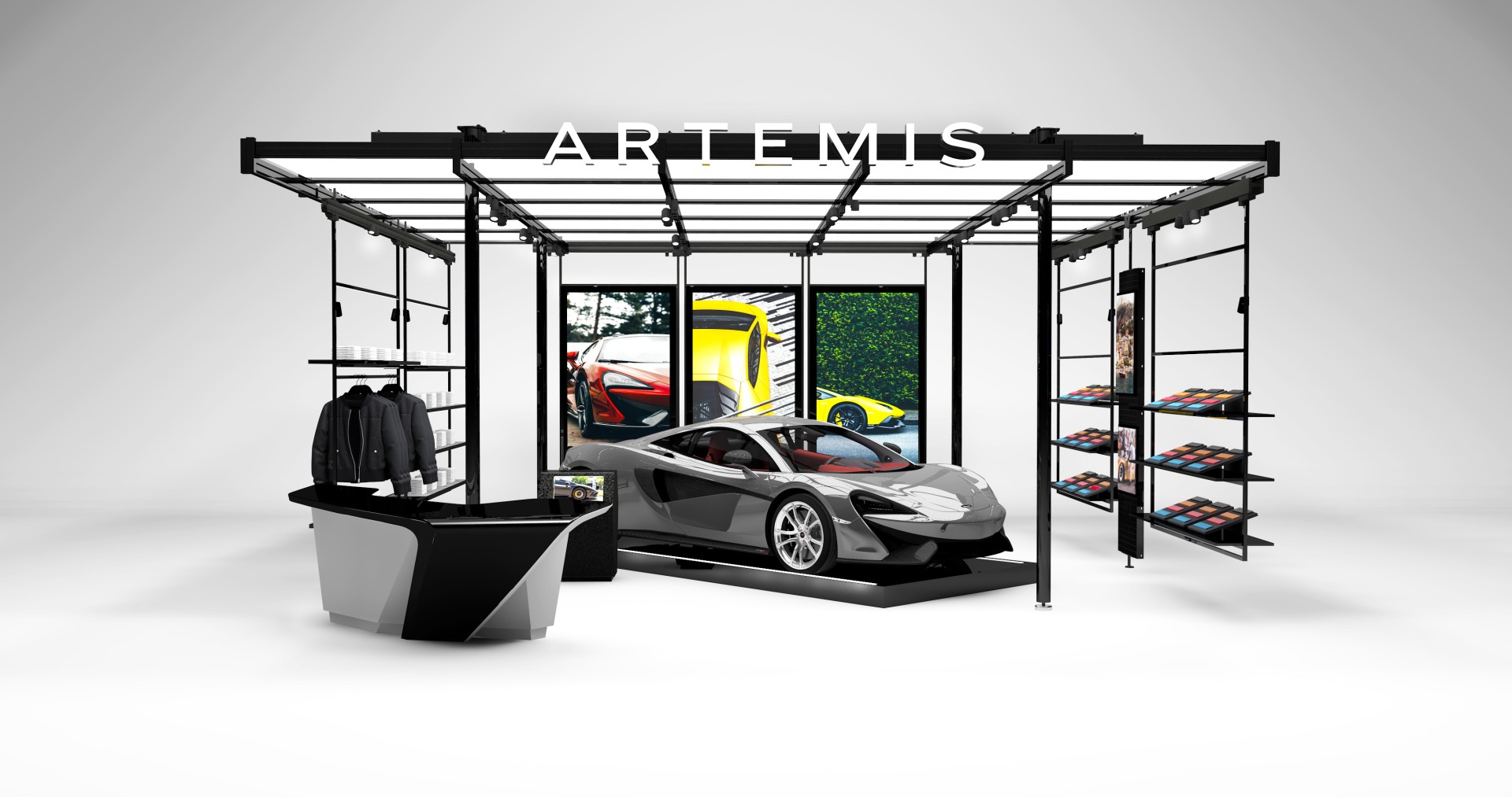 3D model of a business concept in the automotive industry.
